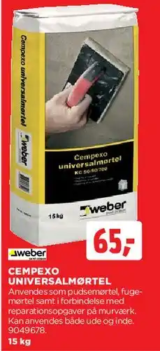 jem & fix Cempexo Universalmørtel tilbud