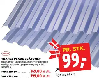 jem & fix Trapez plade blåtonet tilbud