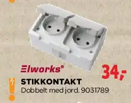 jem & fix STIKKONTAKT (Dobbelt) tilbud