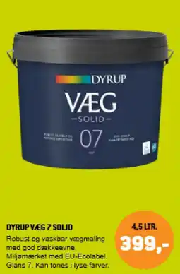 XL-BYG Dyrup Væg 7 solid tilbud