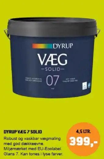 XL-BYG Dyrup Væg 7 solid tilbud