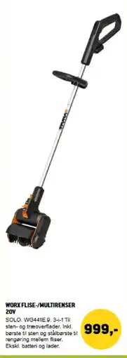 XL-BYG Worx flise-/multirenser 20v tilbud