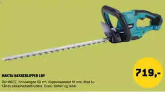 XL-BYG Makita Hækkeklipper 18v tilbud