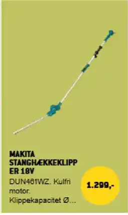XL-BYG Makita Stanghækkeklipp ER 18V tilbud