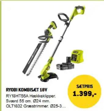 XL-BYG Ryobi Kombisæt 18v tilbud