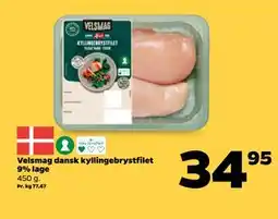 Netto Velsmag dansk kyllingebrystfilet 9% lage tilbud