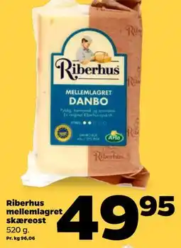 Netto Riberhus mellemlagret skæreost tilbud