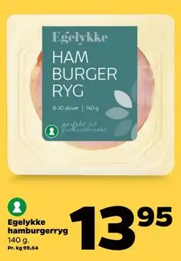 Netto Egelykke hamburgerryg tilbud