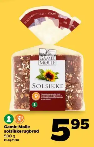 Netto Gamle Mølle solsikkerugbrød tilbud