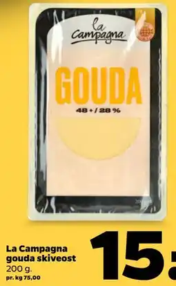 Netto La Campagna gouda skiveost tilbud
