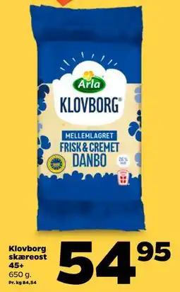 Netto Klovborg skæreost 45+ tilbud