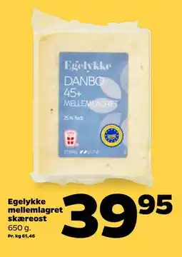 Netto Egelykke mellemlagret skæreost tilbud