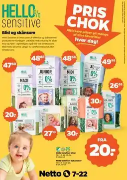 Netto Hello Sensitive bleer, Hello Sensitive buksebleer tilbud