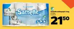 Netto Samelle toiletpapir 2 lag tilbud