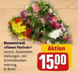 REWE DE Blumenstrauß flower festival tilbud