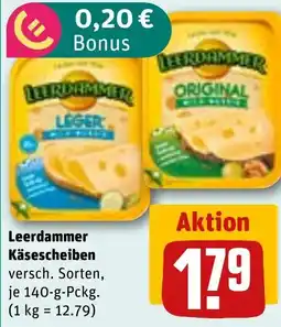 REWE DE LEERDAMMER Käsescheiben tilbud