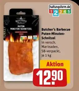 REWE DE BUTCHER'S BARBECUE Puten-minuten- schnitzel tilbud