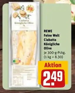 REWE DE REWE Feine welt ciabatta königliche olive tilbud