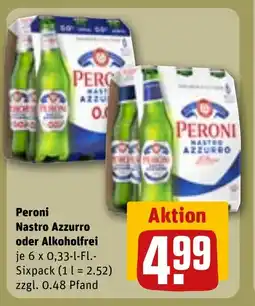 REWE DE PERONI Nastro azzurro oder alkoholfrei tilbud