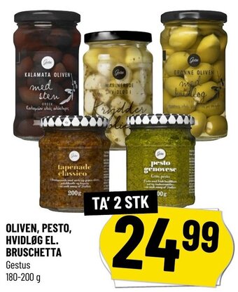 Oliven, Pesto, Hvidløg El. Bruschetta 180-200g