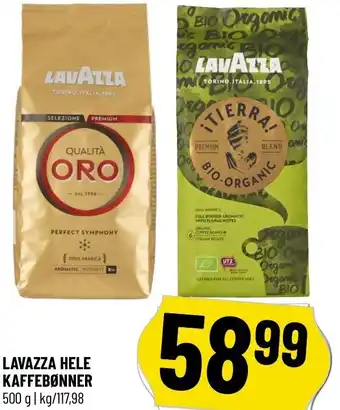 Løvbjerg Lavazza Hele Kaffebønner 500g tilbud