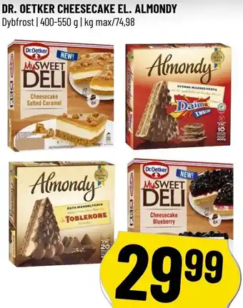 Løvbjerg Dr. Oetker Cheesecake El. Almondy 400-550g tilbud