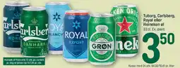 REMA 1000 Tuborg, Carlsberg, Royal eller Heineken øl (33 cl) tilbud