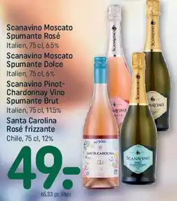 REMA 1000 Scanavino / Santa Carolina mousserende vine tilbud