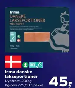 Kvickly Irma danske lakseportioner tilbud