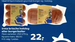 Kvickly Irma brioche hotdog eller burgerboller tilbud
