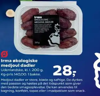 Kvickly Irma økologiske medjoul dadler tilbud