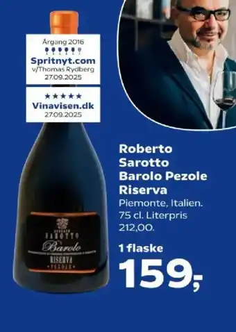 Kvickly Roberto Sarotto Barolo Pezole Riserva tilbud
