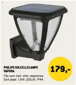 XL-BYG Philips solcellelampe vapora tilbud