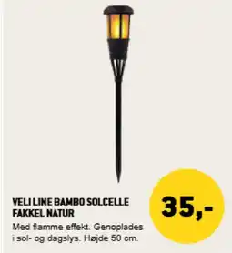 XL-BYG Veli line bambo solcelle fakkel natur tilbud
