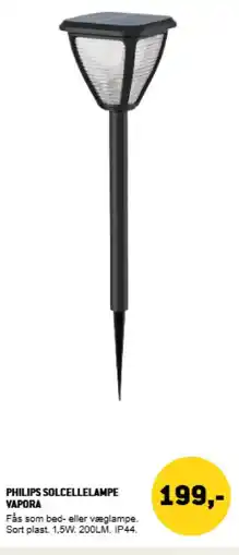 XL-BYG Philips solcellelampe vapora tilbud