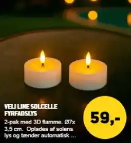 XL-BYG Veli line solcelle fyrfadslys tilbud
