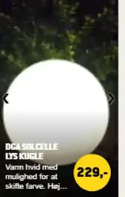 XL-BYG Dga solcelle lys kugle tilbud