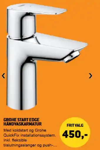 XL-BYG Grohe start edge håndvaskarmatur tilbud