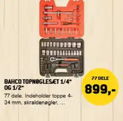 XL-BYG Bahco topnøglesæt 1/4" og 1/2" tilbud