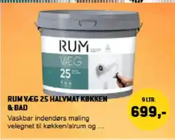 XL-BYG Rum væg 25 halvmat køkken & bad tilbud