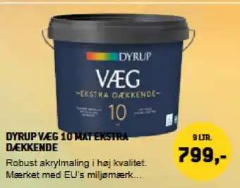 XL-BYG Dyrup væg 10 mat ekstra dækkende tilbud