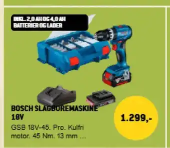 XL-BYG Bosch slagboremaskine 18v tilbud