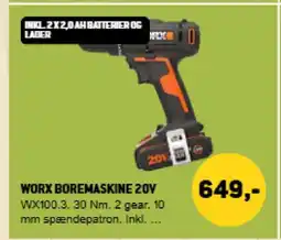 XL-BYG Worx boremaskine 20v tilbud
