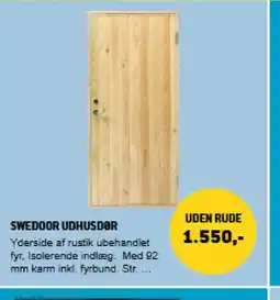 XL-BYG Swedoor udhusdør tilbud