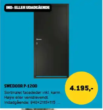 XL-BYG Swedoor p-1200 tilbud
