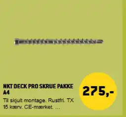 XL-BYG Nkt deck pro skrue pakke a4 tilbud