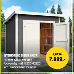 XL-BYG Bygnordic sibba skur tilbud