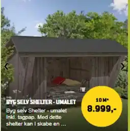 XL-BYG Byg selv shelter-umalet tilbud