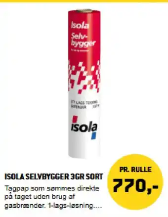 XL-BYG Isola selvbygger 3gr sort tilbud