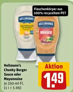 REWE DE Hellmann's Chunky Burger Sauce oder Mayonnaise tilbud